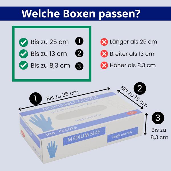 Edelstahl-Wandhalter für Handschuhboxen, 3-fach